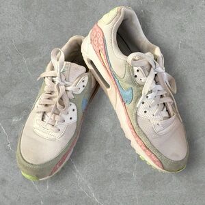Nike Air Max 90 Women Size 5 Easter Leopard Sail‎ Copa-Honeydew Shoes Sneakers